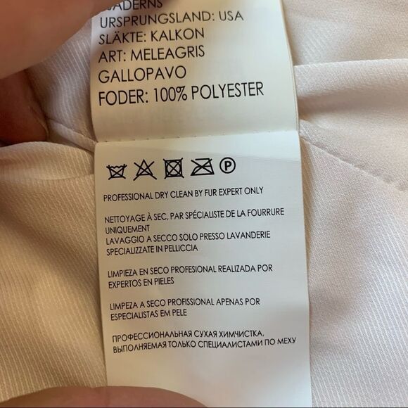 Club Monaco Cream Fur Feather Vest Sz S - Picture 12 of 14